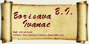 Borisava Ivanac vizit kartica